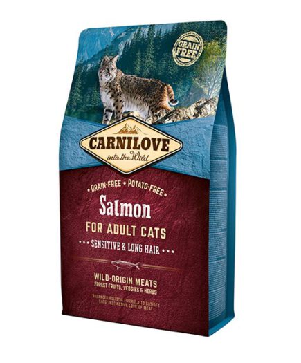 Carnilove Cat Adult Lazac – Sensitive-Long Hair 2kg