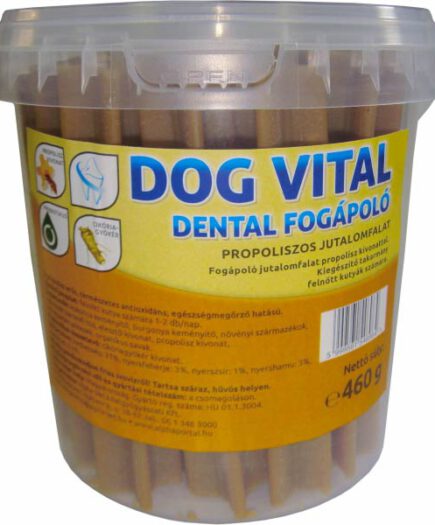 DV3295 dog vital jutalomfalat fogápoló propolisszal 460g hellodog kutyatápok eu