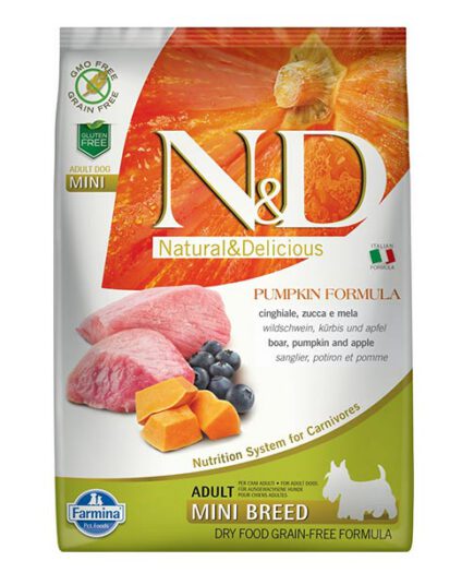 N&D Dog Grain Free vaddisznó&alma sütőtökkel adult mini 7kg