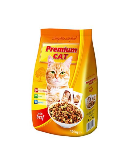 Premium Cat macska száraz táp marhás 10 kg