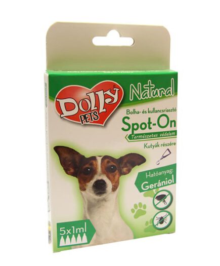 Dolly Natural bolha és kullancsriasztó spot on kutyák részére 5x1ml