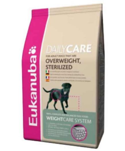 eukdc02 eukanuba daily care overweight sterilized sterilizált kutyáknak 2,5kg hellodog kutyatapok.eu