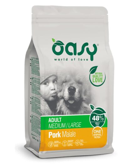Oasy Dog OAP adult medium-large sertés kutyatáp