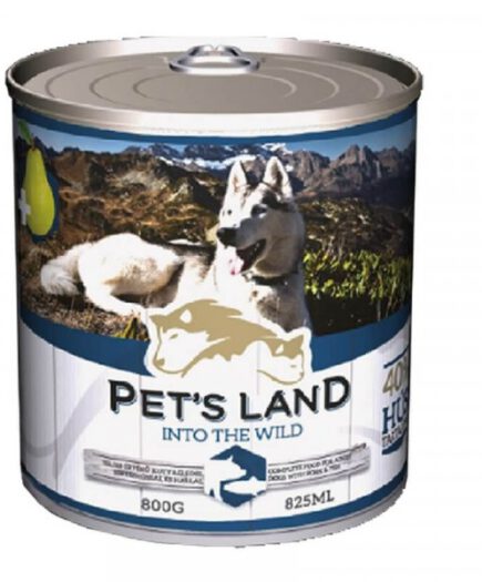 Pet s Land Dog kutyakonzerv sertés-hal 12x800 g