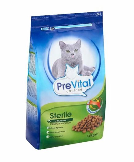 Prevital száraz macskaeledel steril 2x1,8 kg