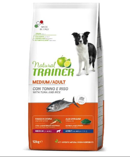 Trainer Natural medium kutyatáp adult hal és rizs 12 kg